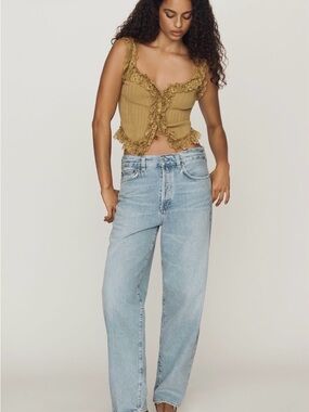 Agolde nate high rise straight jeans NWT